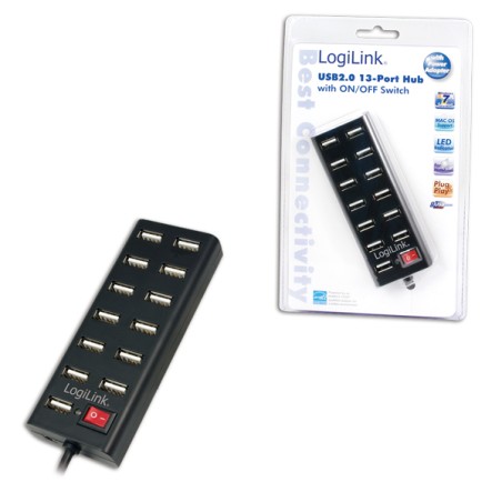LogiLink USB 20 Hub 13-port incl
